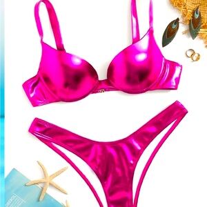 Brand new pink metallic swim